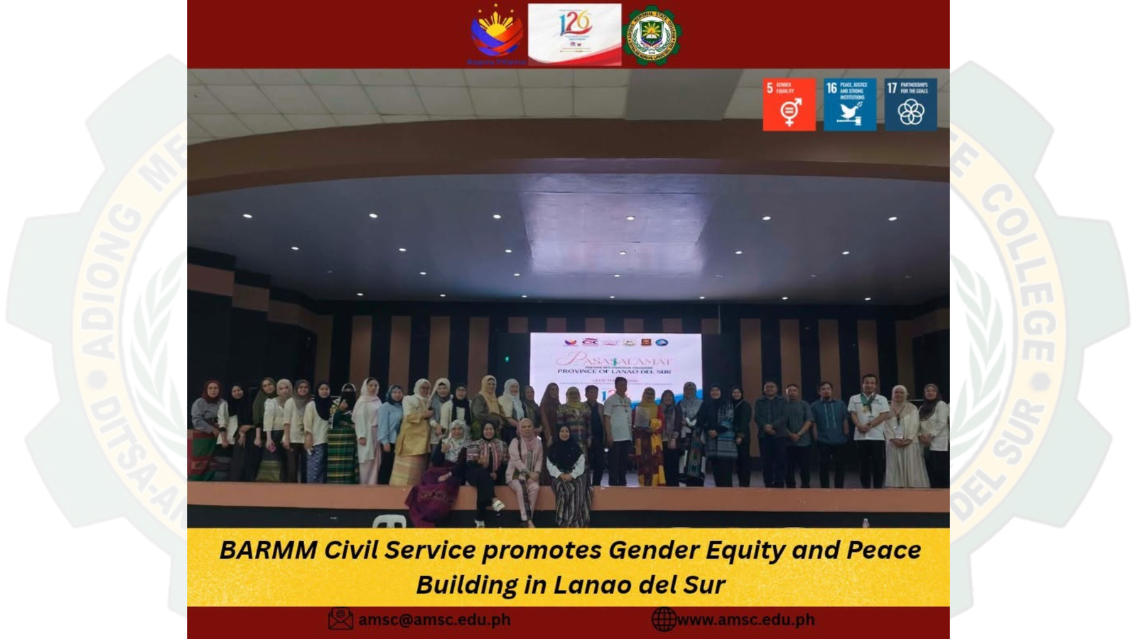 BARMM Civil Service promotes Gender Equity and Peace Building in Lanao del Sur